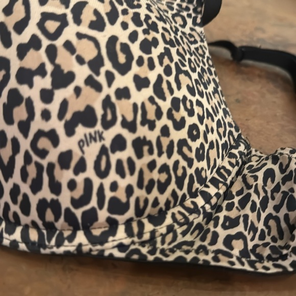 Pink Cheetah print heavy padded push up bra. - Picture 2 of 4